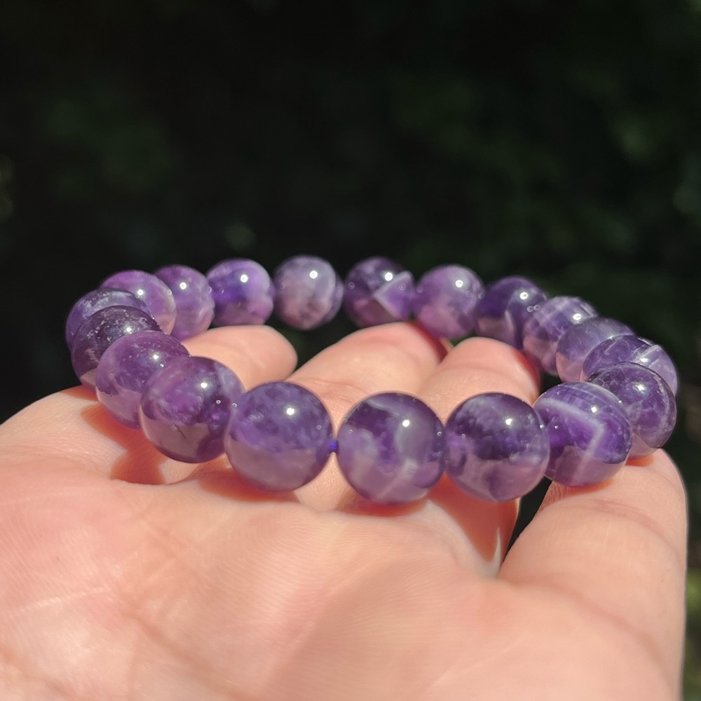 10.5mm‎ stretchable dream amethyst bracelet